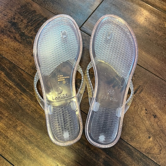 NWT Rhinestone Flip Flops - Picture 3 of 4